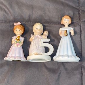 3 Lefton & Enesco Porcelain Birthday Girls